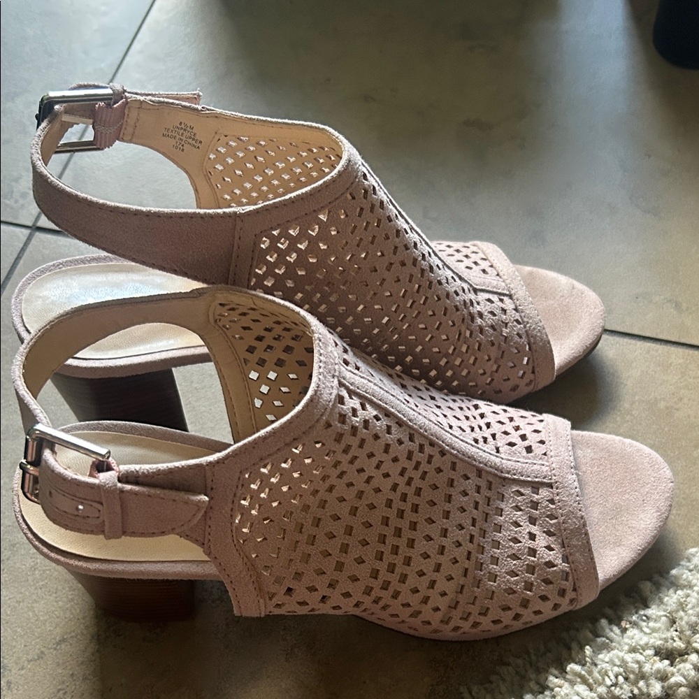Unisa Pink Heels with Ankle Strap and Open Toe